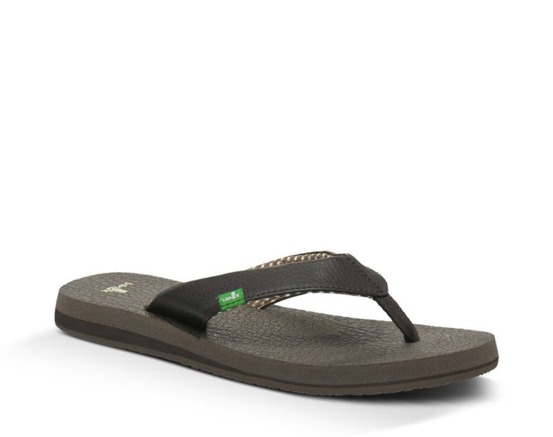 Sanuk Yoga Mat Women's Flip Flops Brown | Canada 51FDN